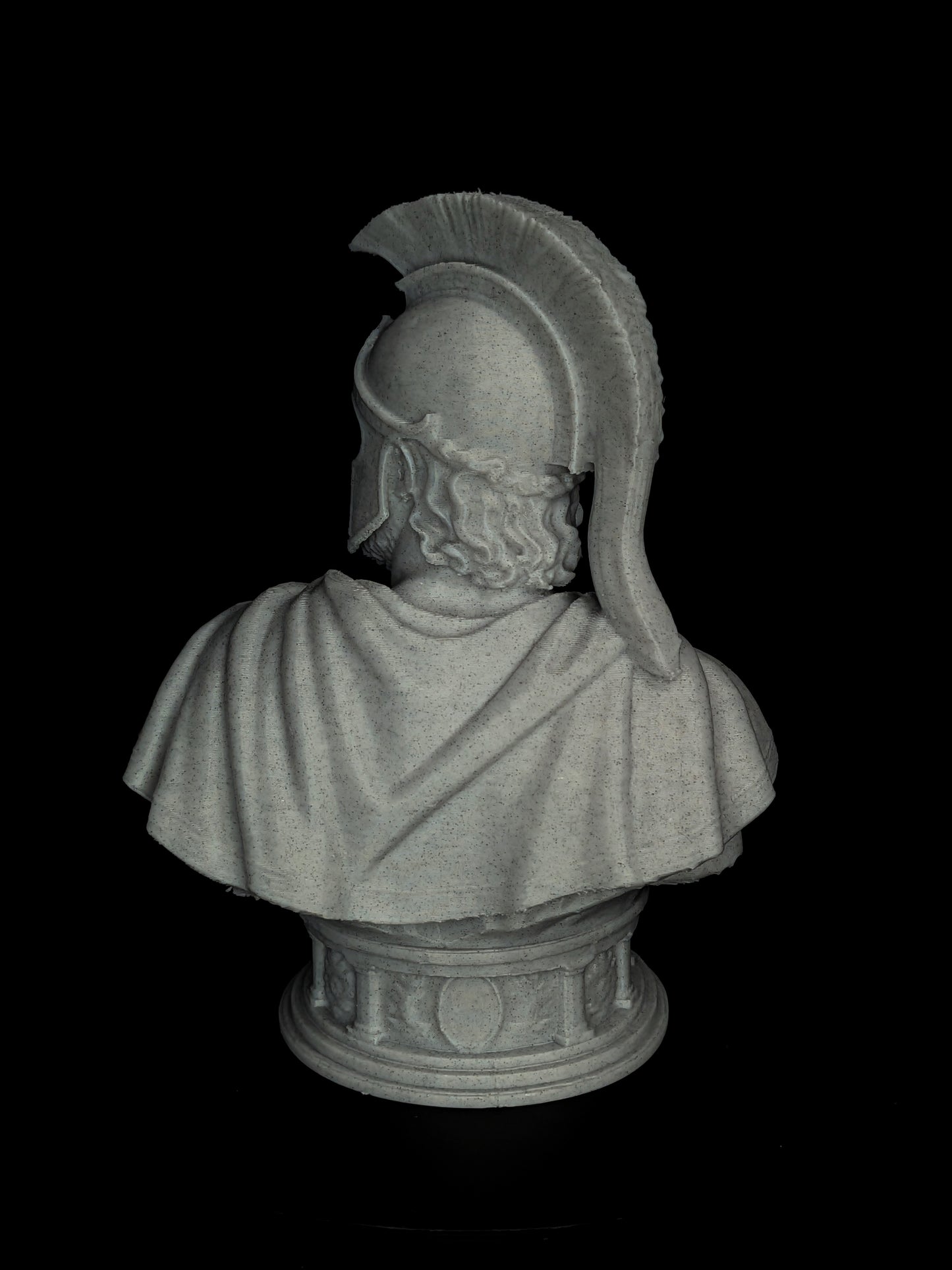 Spartan Warrior Bust - Marble Style Greek Hoplite Sculpture