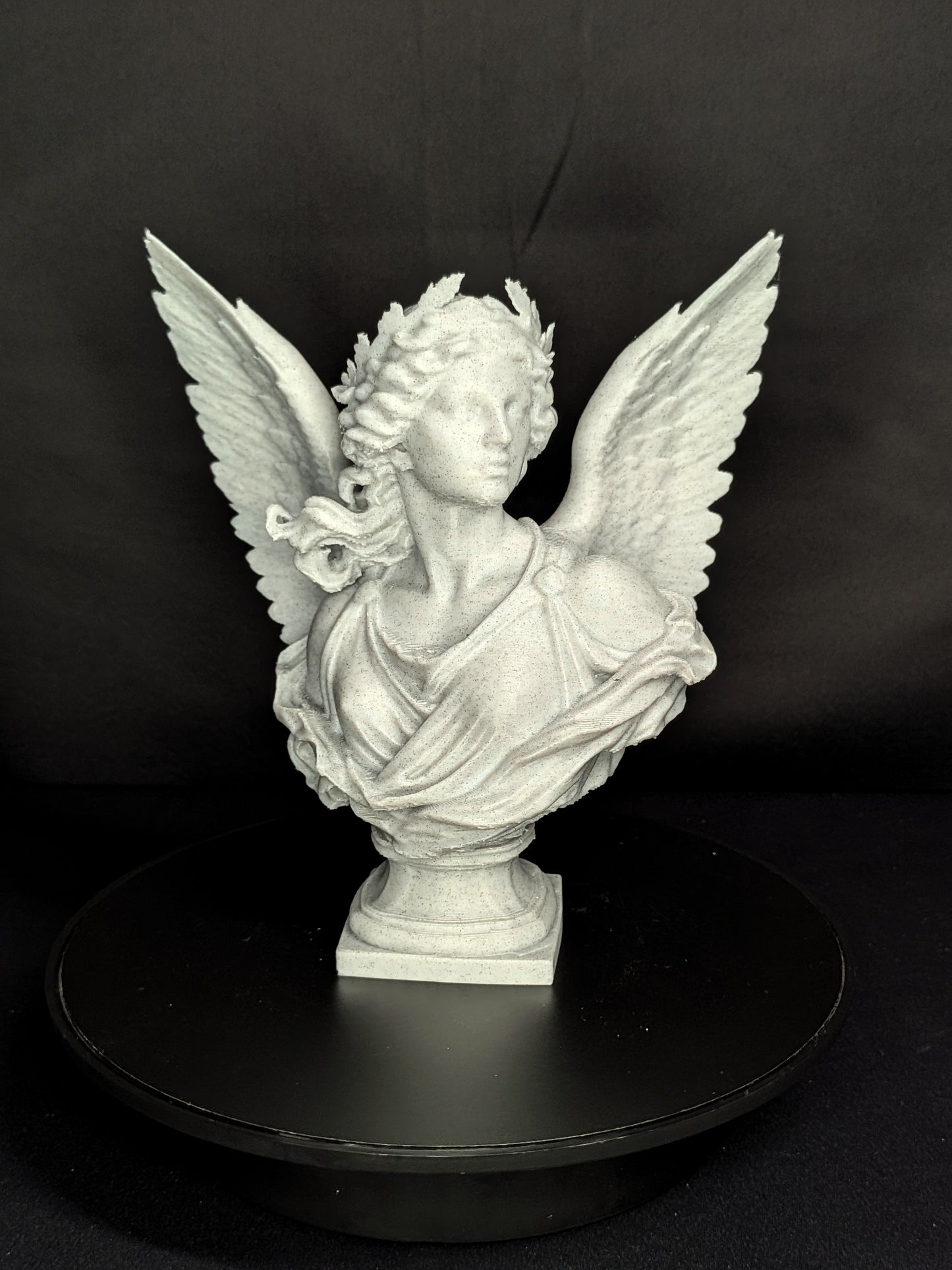 Celestial Angel Bust – Marble Style Winged Goddess Sculpture