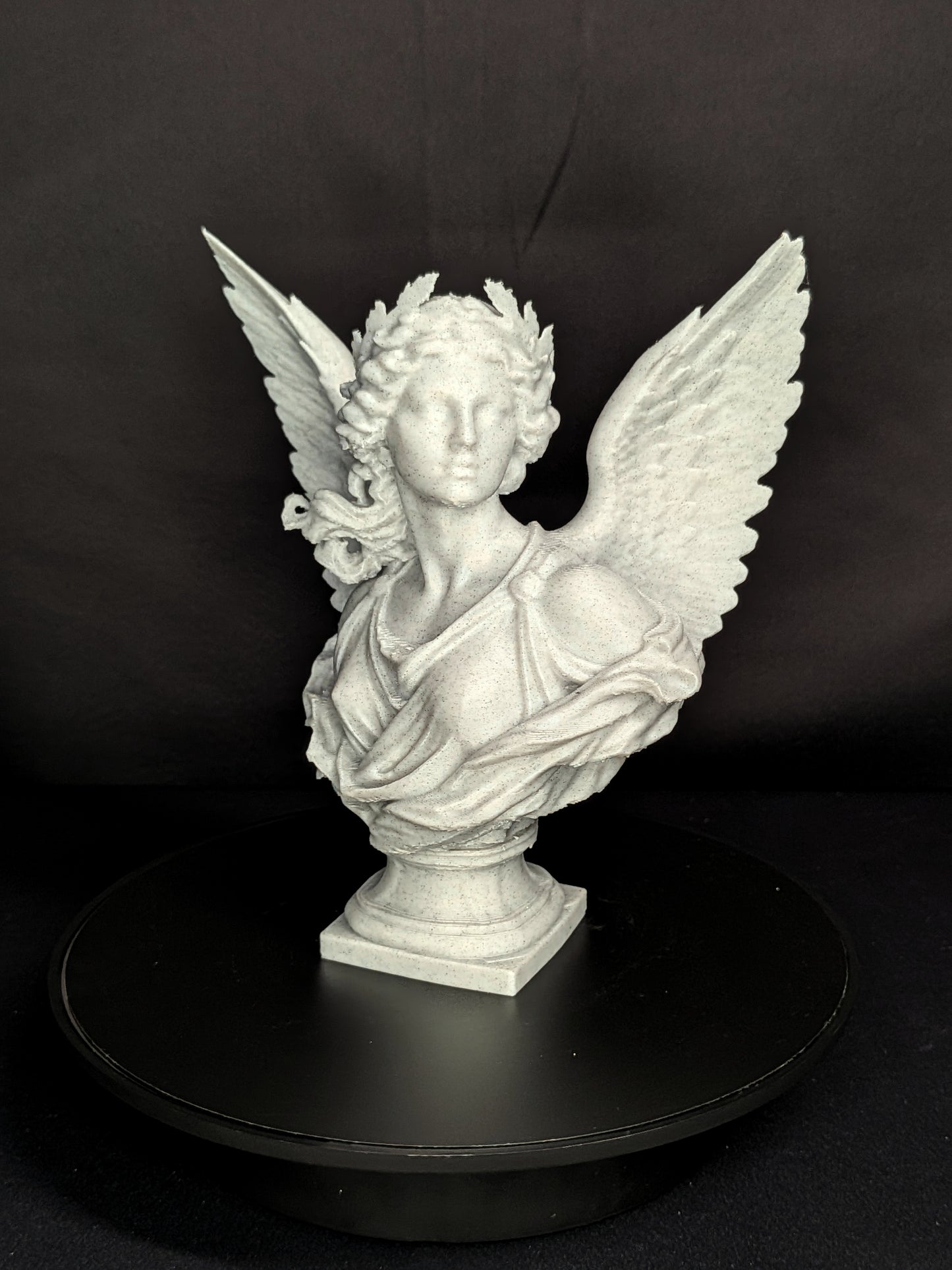 Celestial Angel Bust – Marble Style Winged Goddess Sculpture