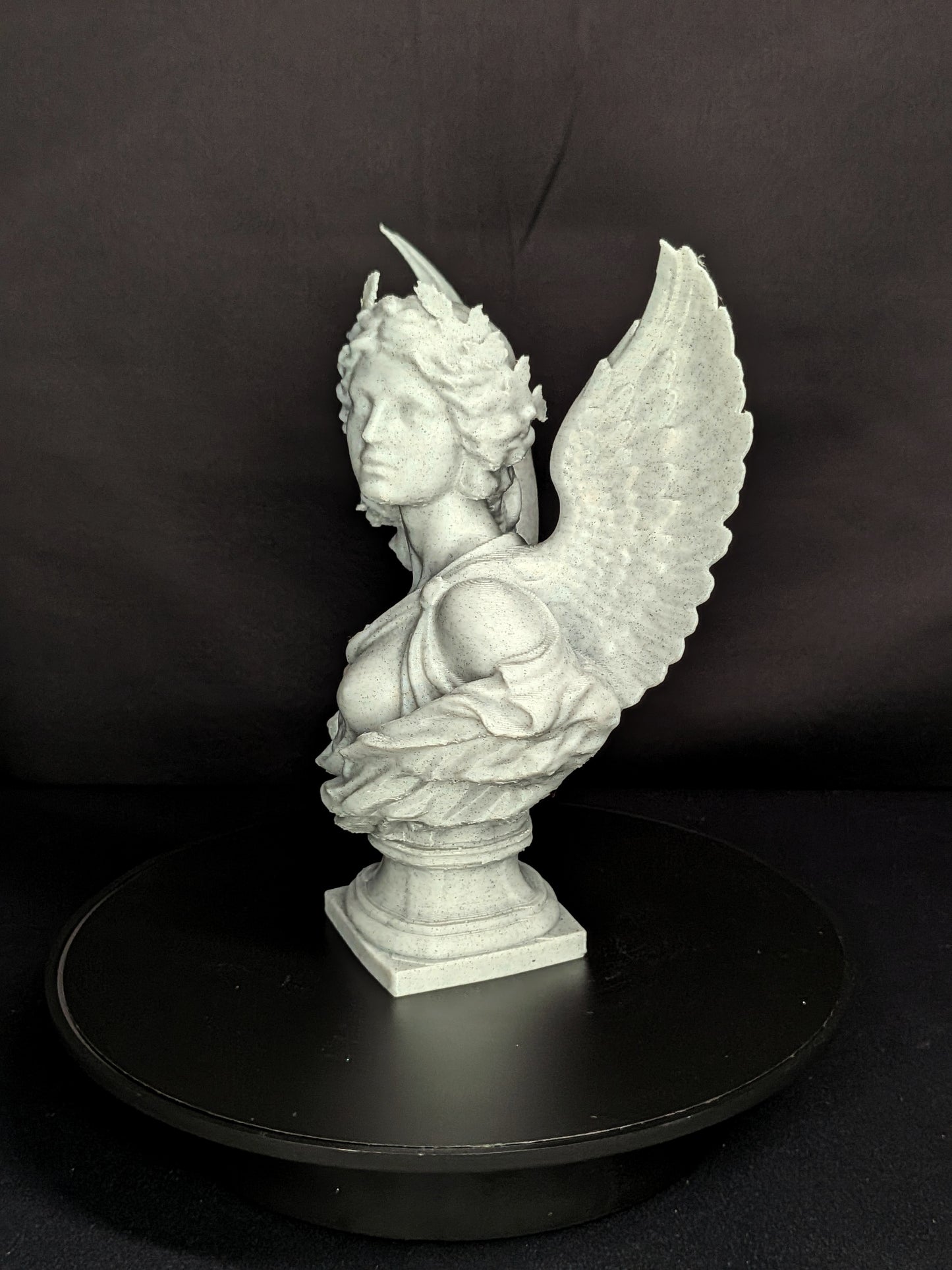 Celestial Angel Bust – Marble Style Winged Goddess Sculpture