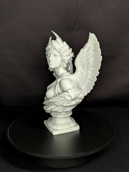 Celestial Angel Bust – Marble Style Winged Goddess Sculpture