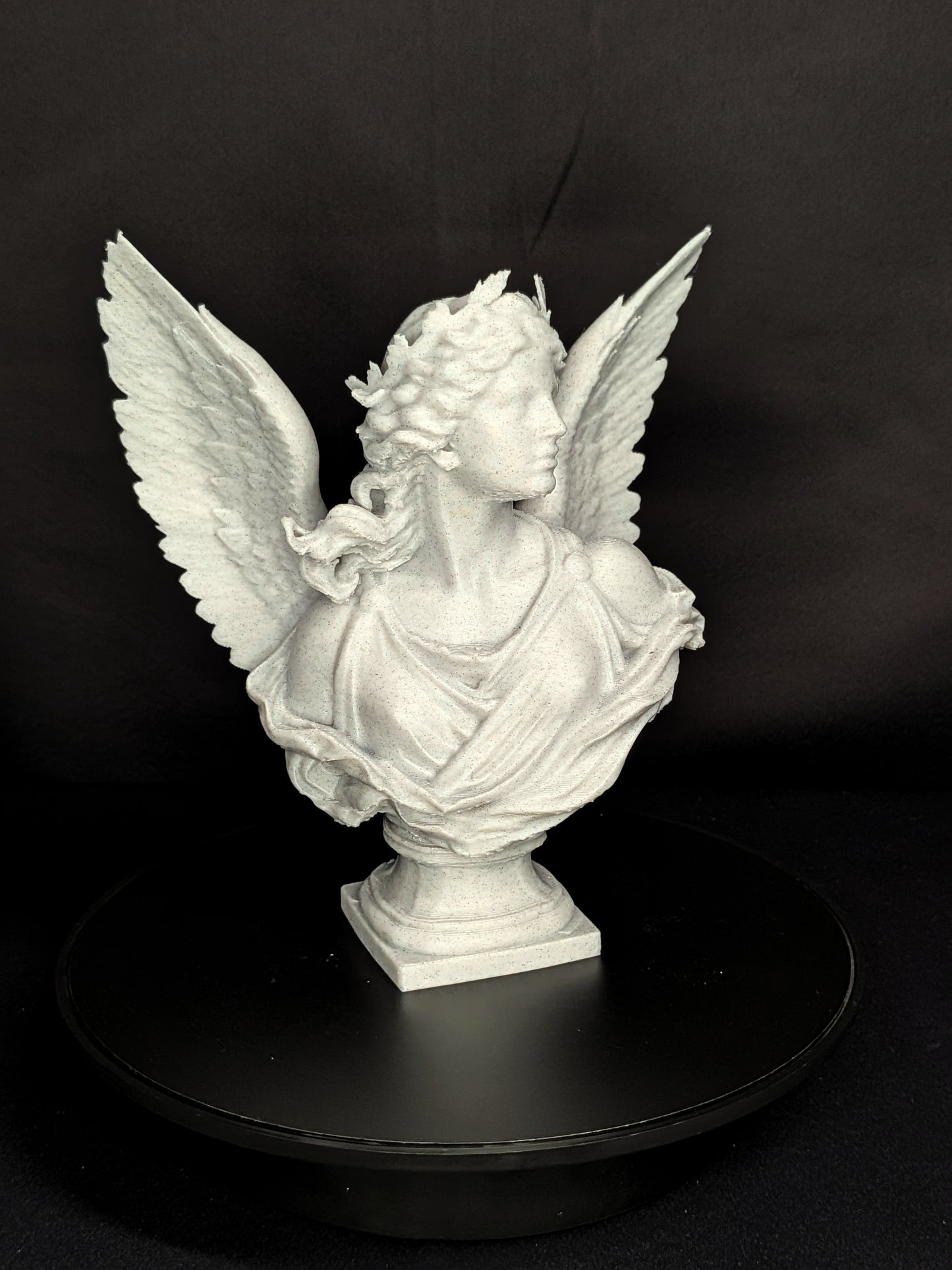 Celestial Angel Bust – Marble Style Winged Goddess Sculpture