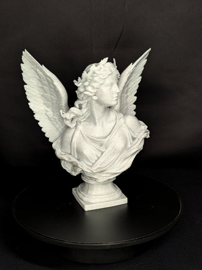 Celestial Angel Bust – Marble Style Winged Goddess Sculpture