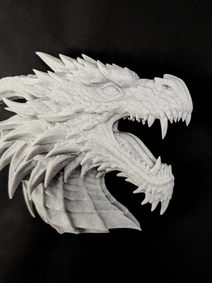Dragon Wall Sculpture - Golden Style Dragon Head Wall Art