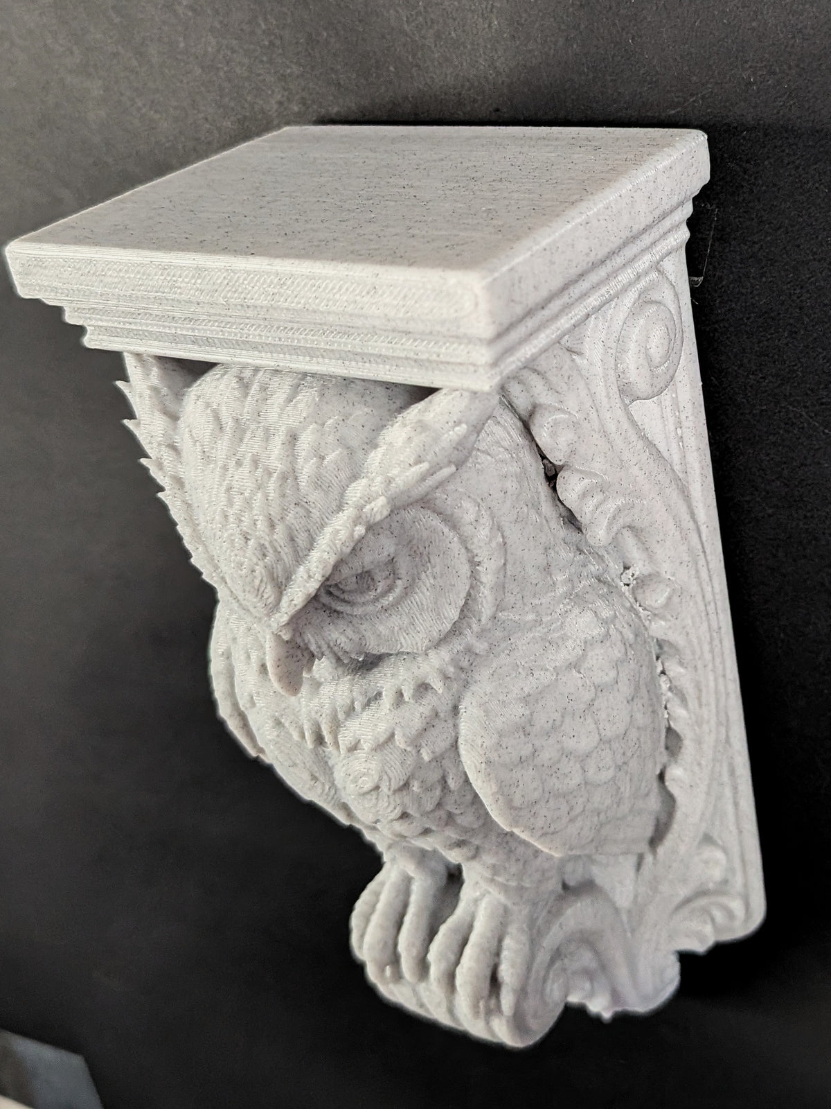 Owl Wall Corbel - Gothic Owl Shelf Bracket