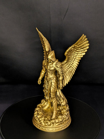 Golden Archangel Statue | Hooded Angel Sculpture