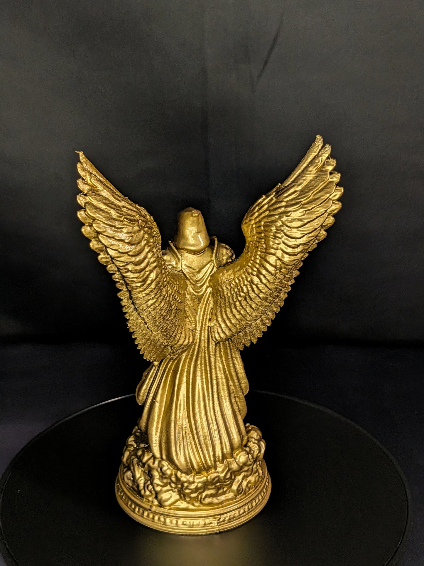 Golden Archangel Statue | Hooded Angel Sculpture
