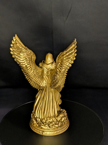 Golden Archangel Statue | Hooded Angel Sculpture