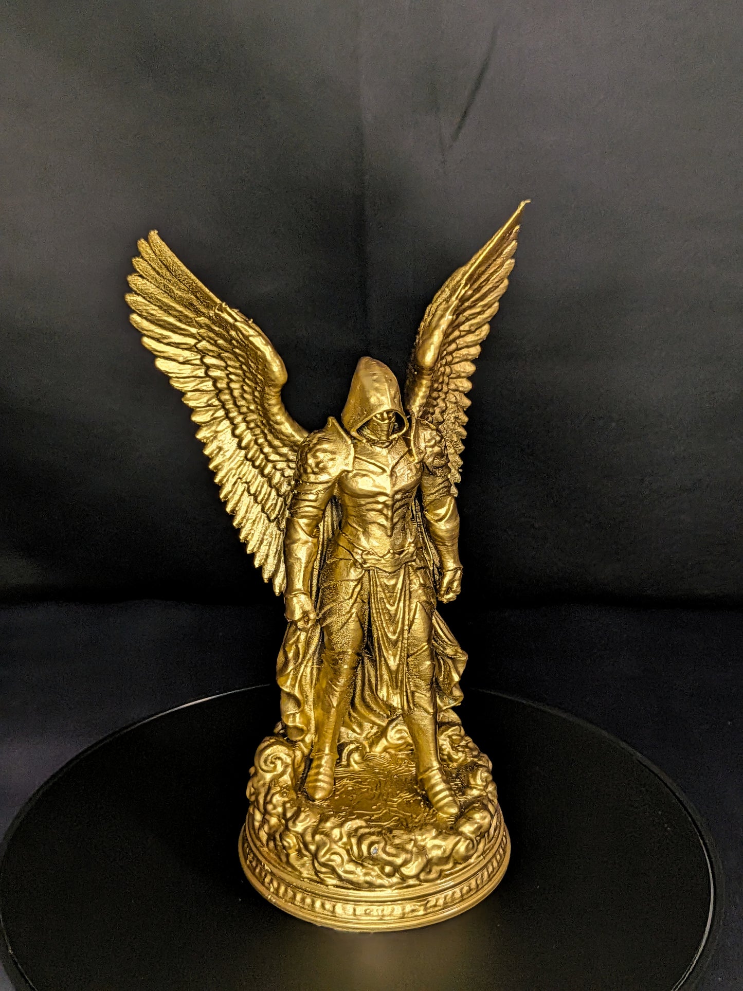 Golden Archangel Statue | Hooded Angel Sculpture