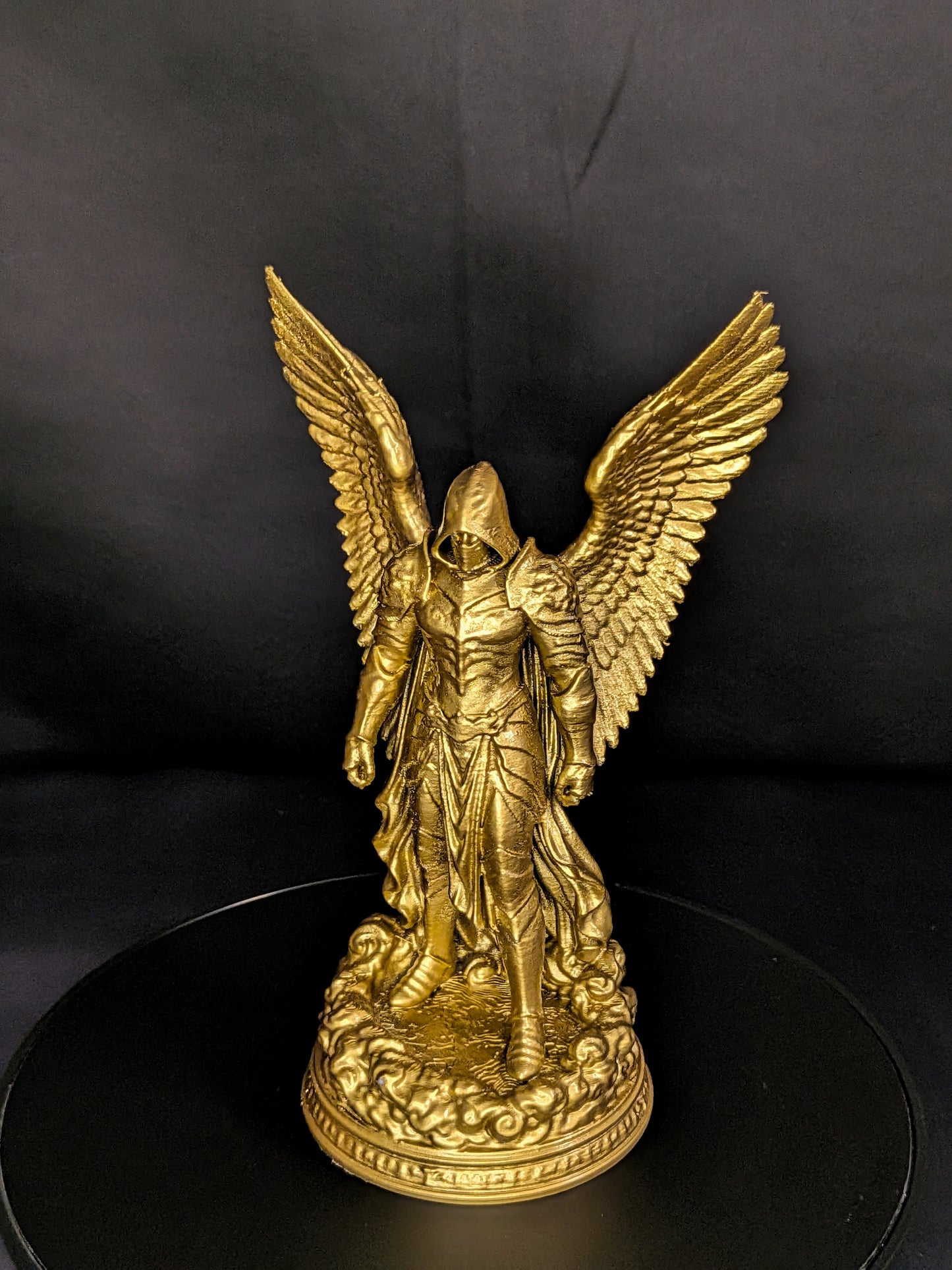 Golden Archangel Statue | Hooded Angel Sculpture