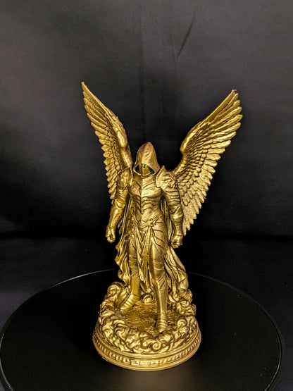 Golden Archangel Statue | Hooded Angel Sculpture