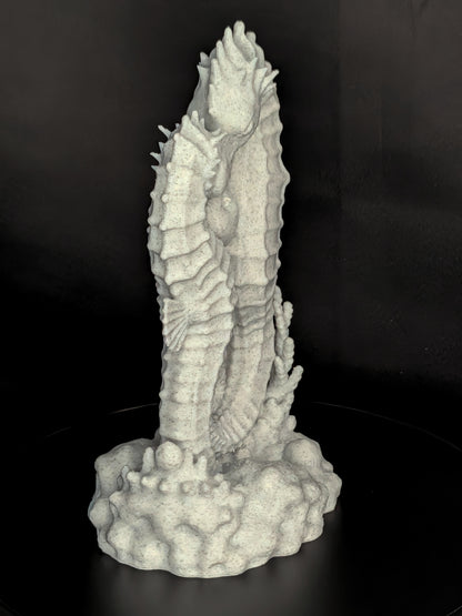 Seahorse Couple Statue | Marble Style Seahorse Sculpture