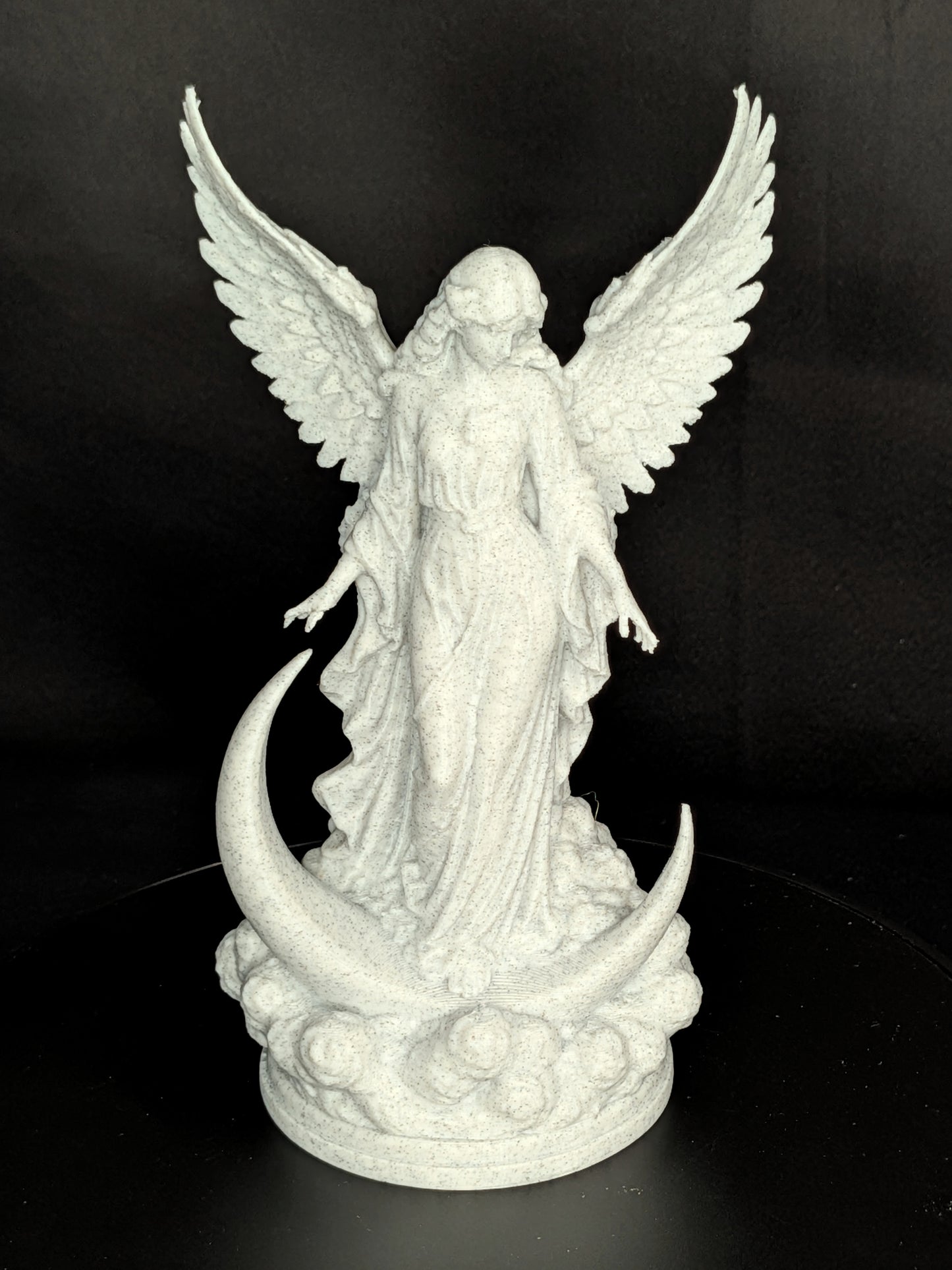 Moon Goddess Angel Statue | Marble Style Celestial Angel Sculpture