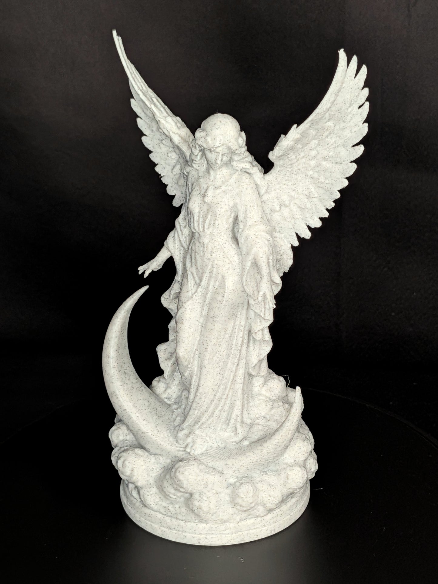 Moon Goddess Angel Statue | Marble Style Celestial Angel Sculpture