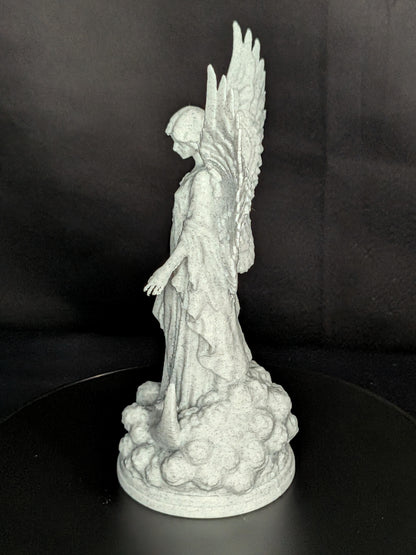Moon Goddess Angel Statue | Marble Style Celestial Angel Sculpture