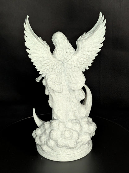 Moon Goddess Angel Statue | Marble Style Celestial Angel Sculpture