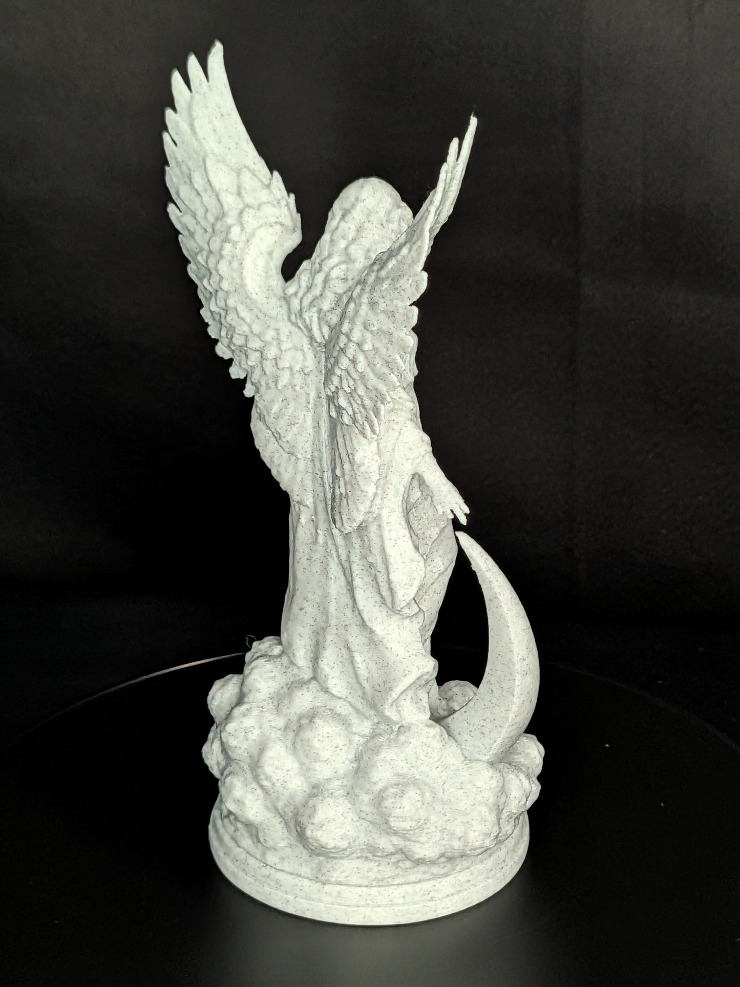 Moon Goddess Angel Statue | Marble Style Celestial Angel Sculpture