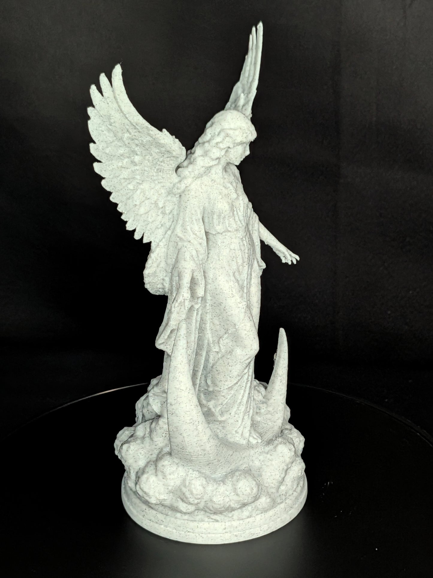 Moon Goddess Angel Statue | Marble Style Celestial Angel Sculpture