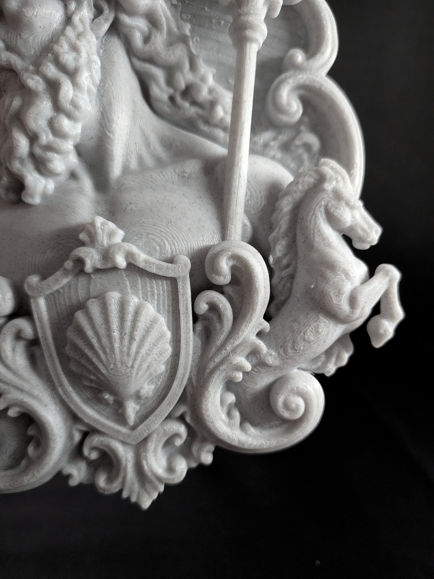 Poseidon Wall Relief - Marble Finish Greek Mythology Gothic Wall Art