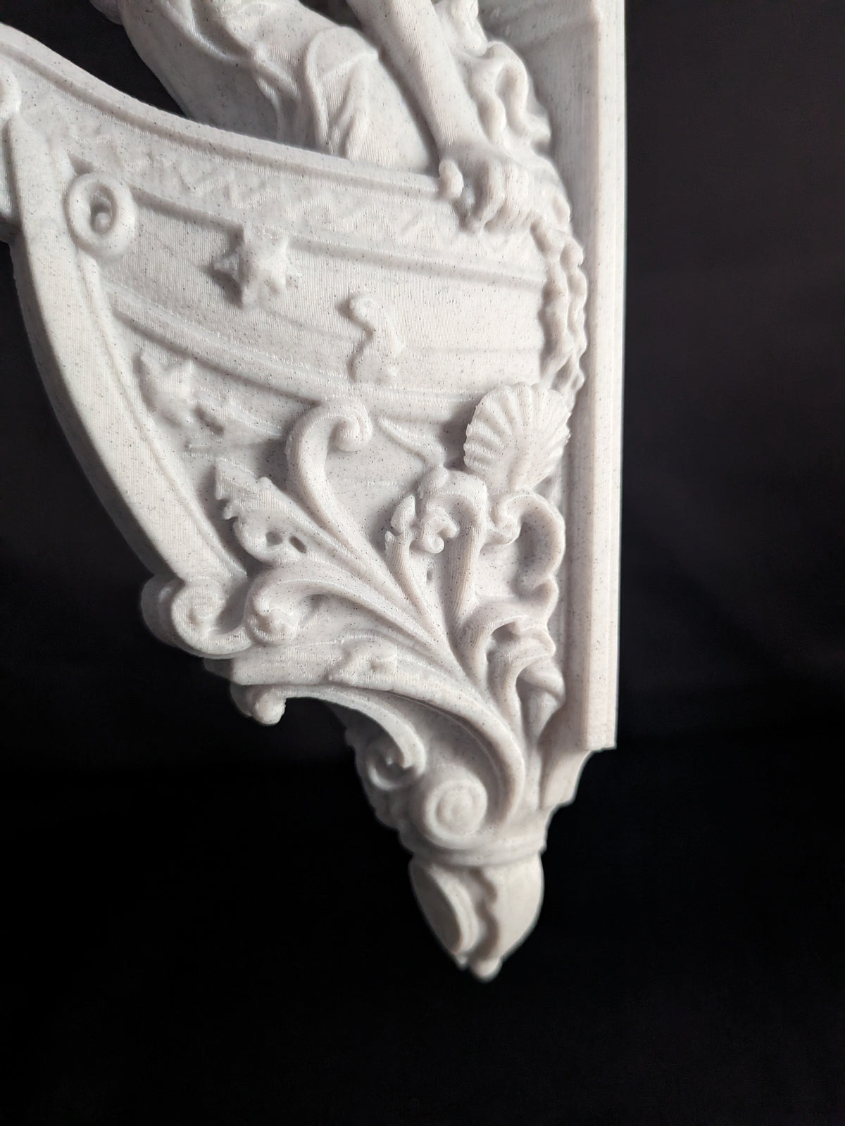 Mermaid Ship Figurehead Wall Sculpture - Nautical Marble Style Mermaid Decor
