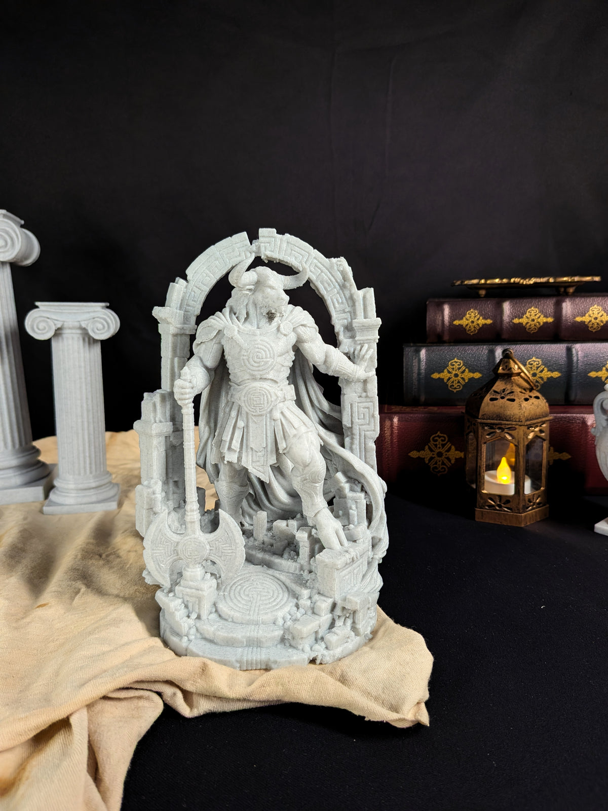 Minotaur Statue - Marble Style Greek Mythology Warrior Sculpture
