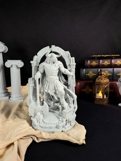 Minotaur Statue - Marble Style Greek Mythology Warrior Sculpture