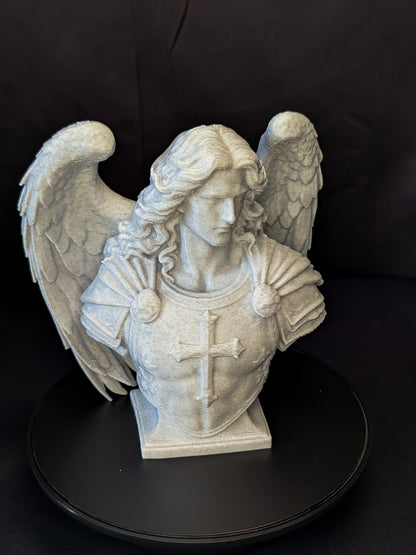 Archangel Michael Bust - Marble Finish Angel Sculpture
