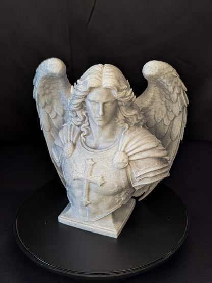 Archangel Michael Bust - Marble Finish Angel Sculpture