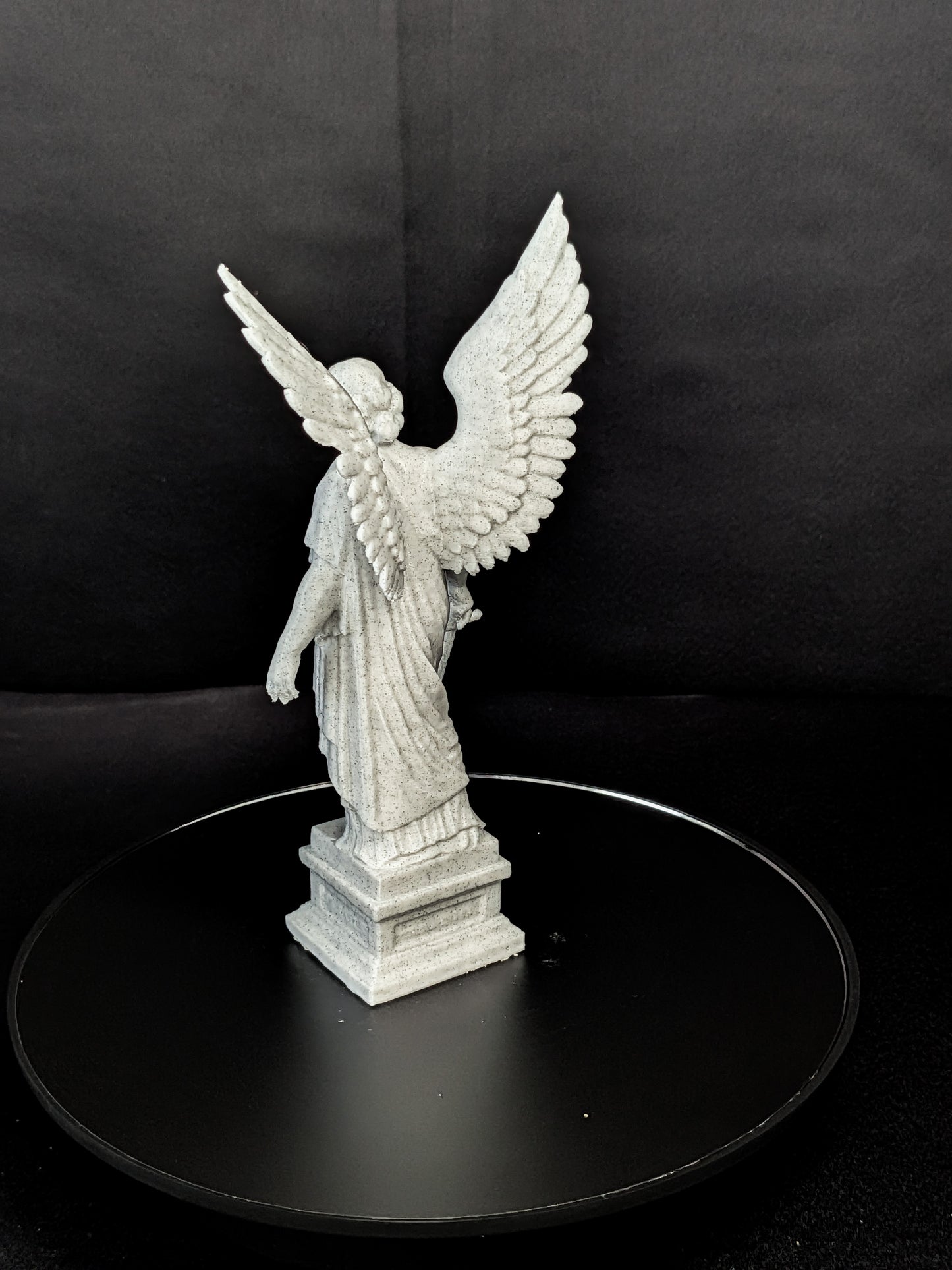 Guardian Angel Statue with Sword - Marble Style Angel Sculpture