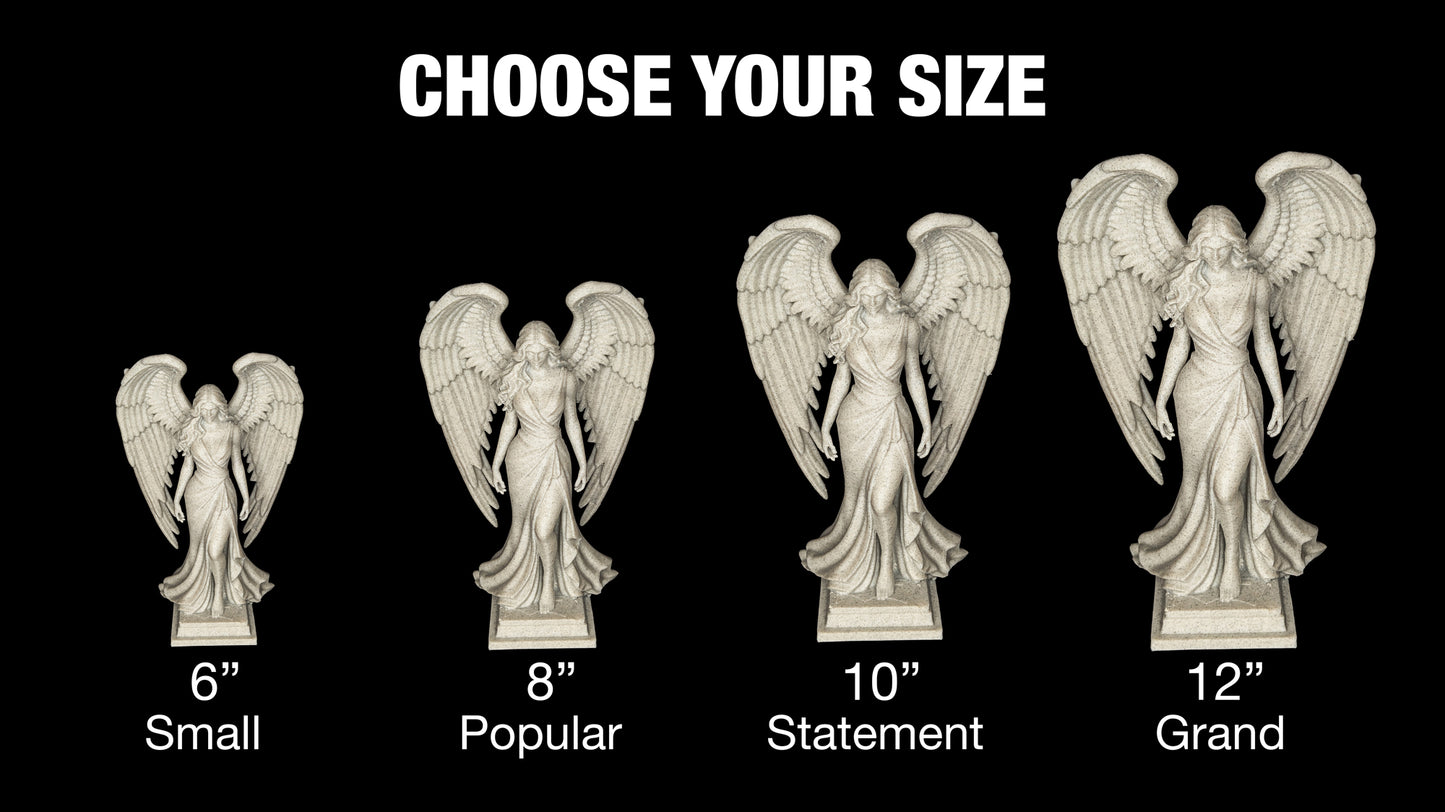 Archangel Statue - Marble Style Female Angel Sculpture
