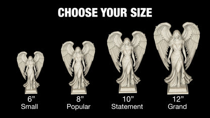 Archangel Statue - Marble Style Female Angel Sculpture