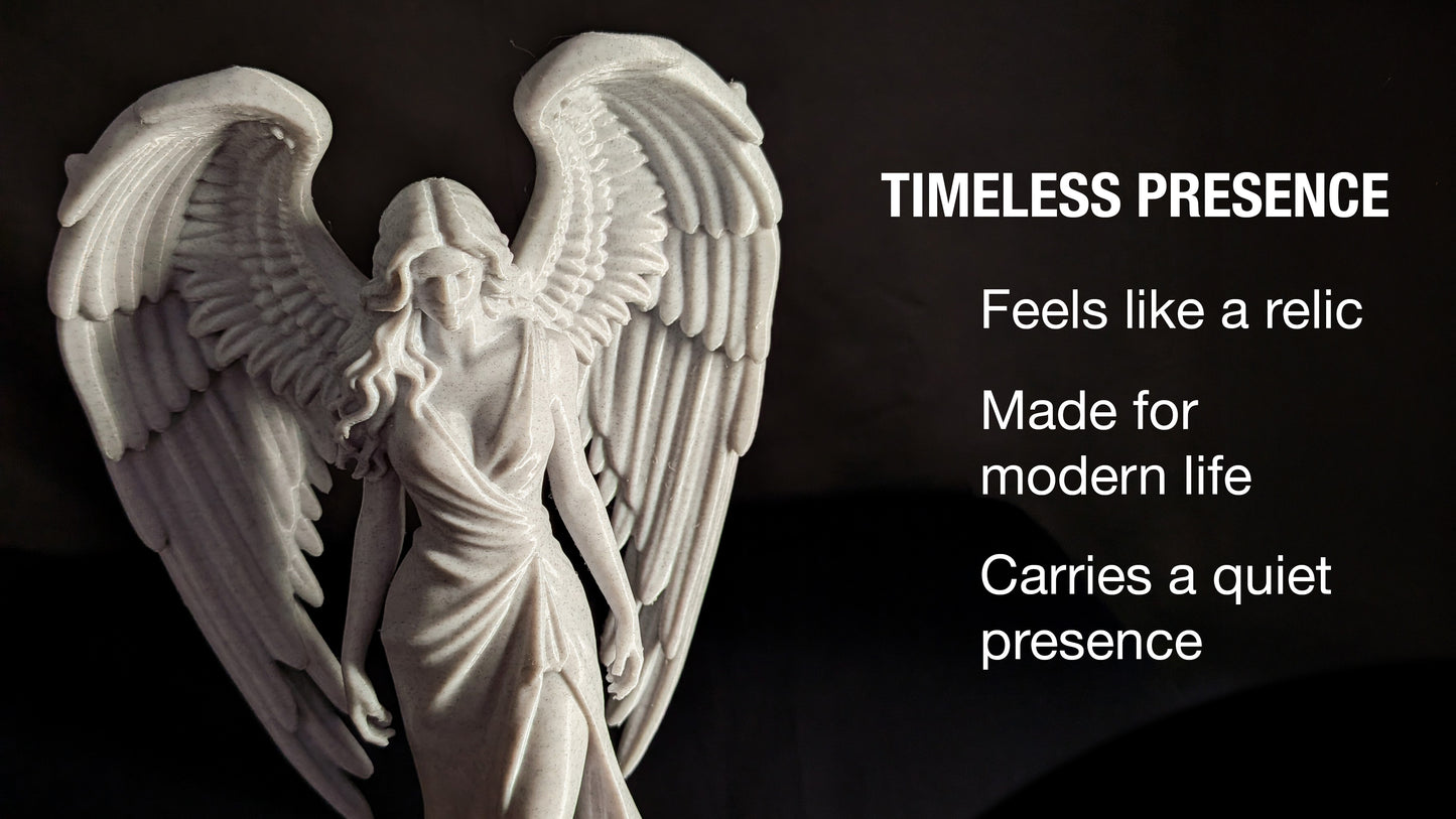 Archangel Statue - Marble Style Female Angel Sculpture