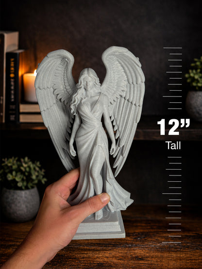 Archangel Statue - Marble Style Female Angel Sculpture