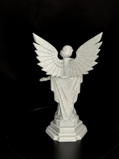 Art Deco Angel Statue with Torch | Guardian Angel Decor