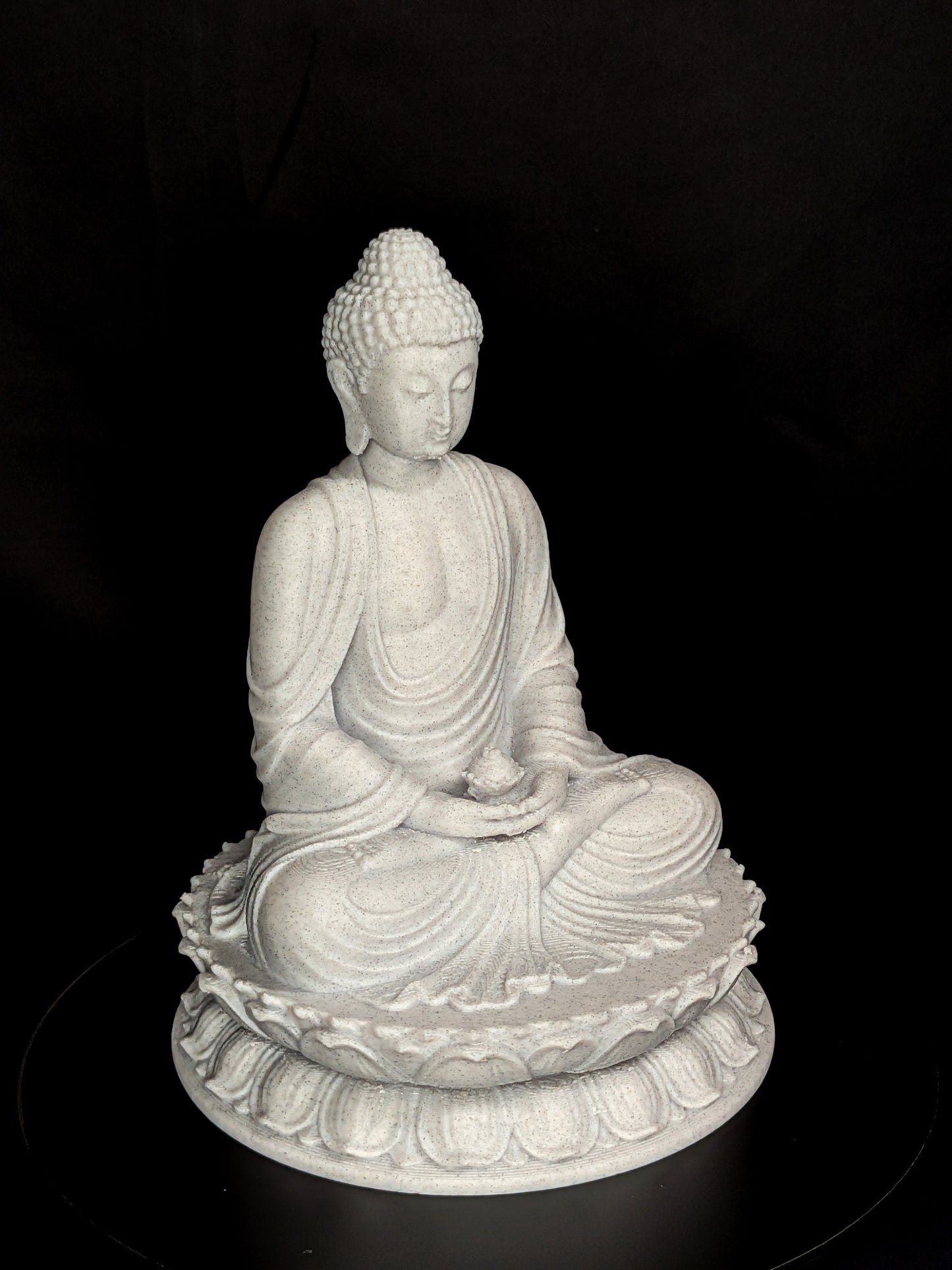 Meditating Buddha Statue - Marble Style Zen Buddha Sculpture