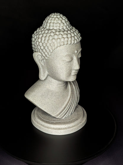 Buddha Head Statue - Marble Style Zen Meditation Sculpture
