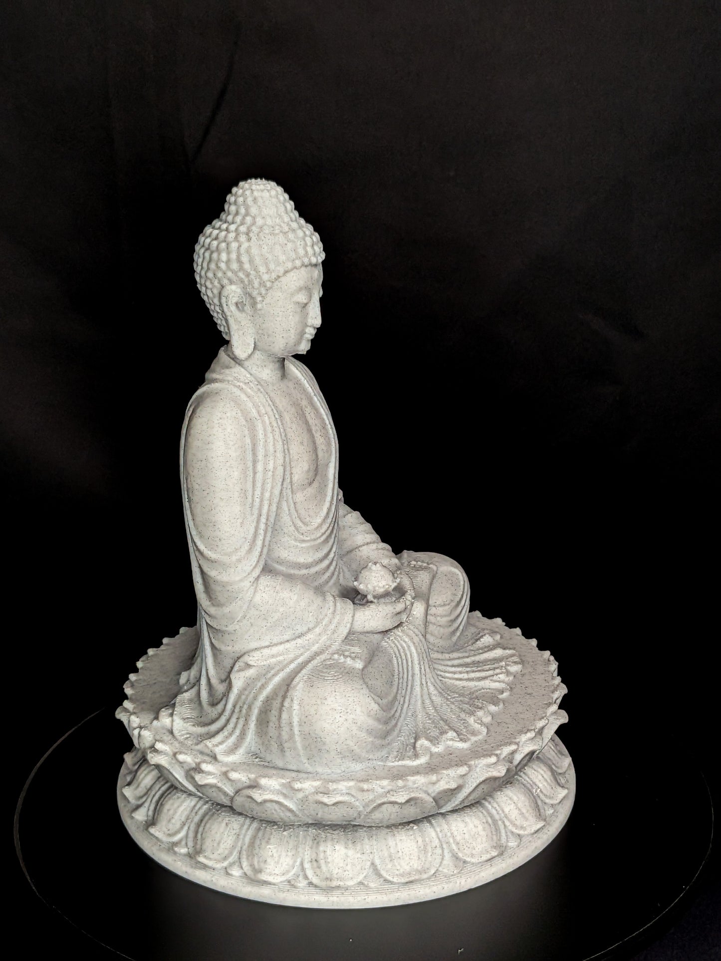 Meditating Buddha Statue - Marble Style Zen Buddha Sculpture