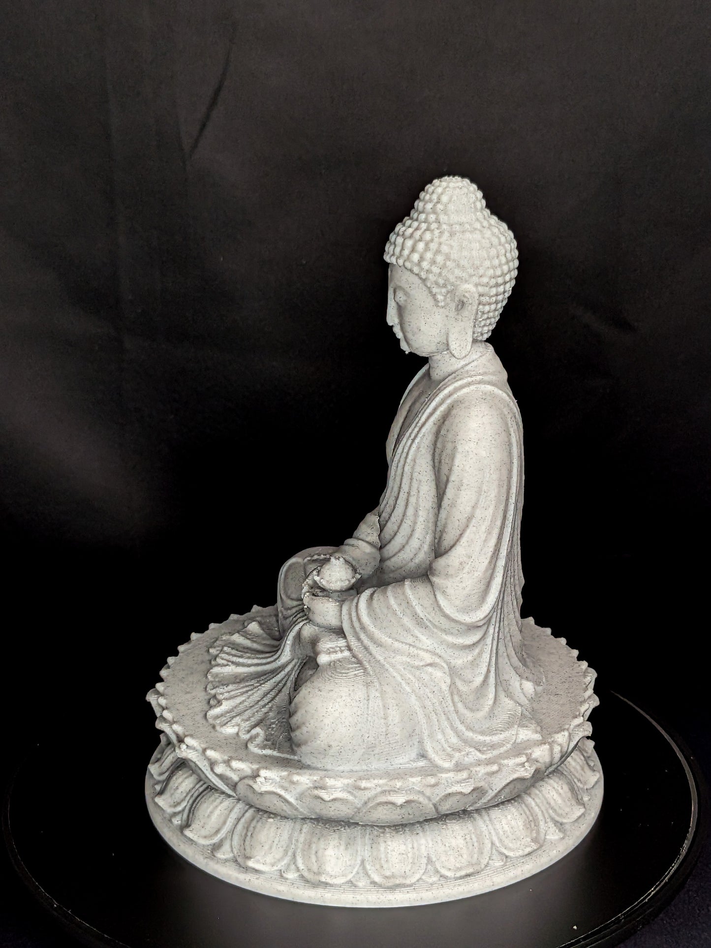 Meditating Buddha Statue - Marble Style Zen Buddha Sculpture