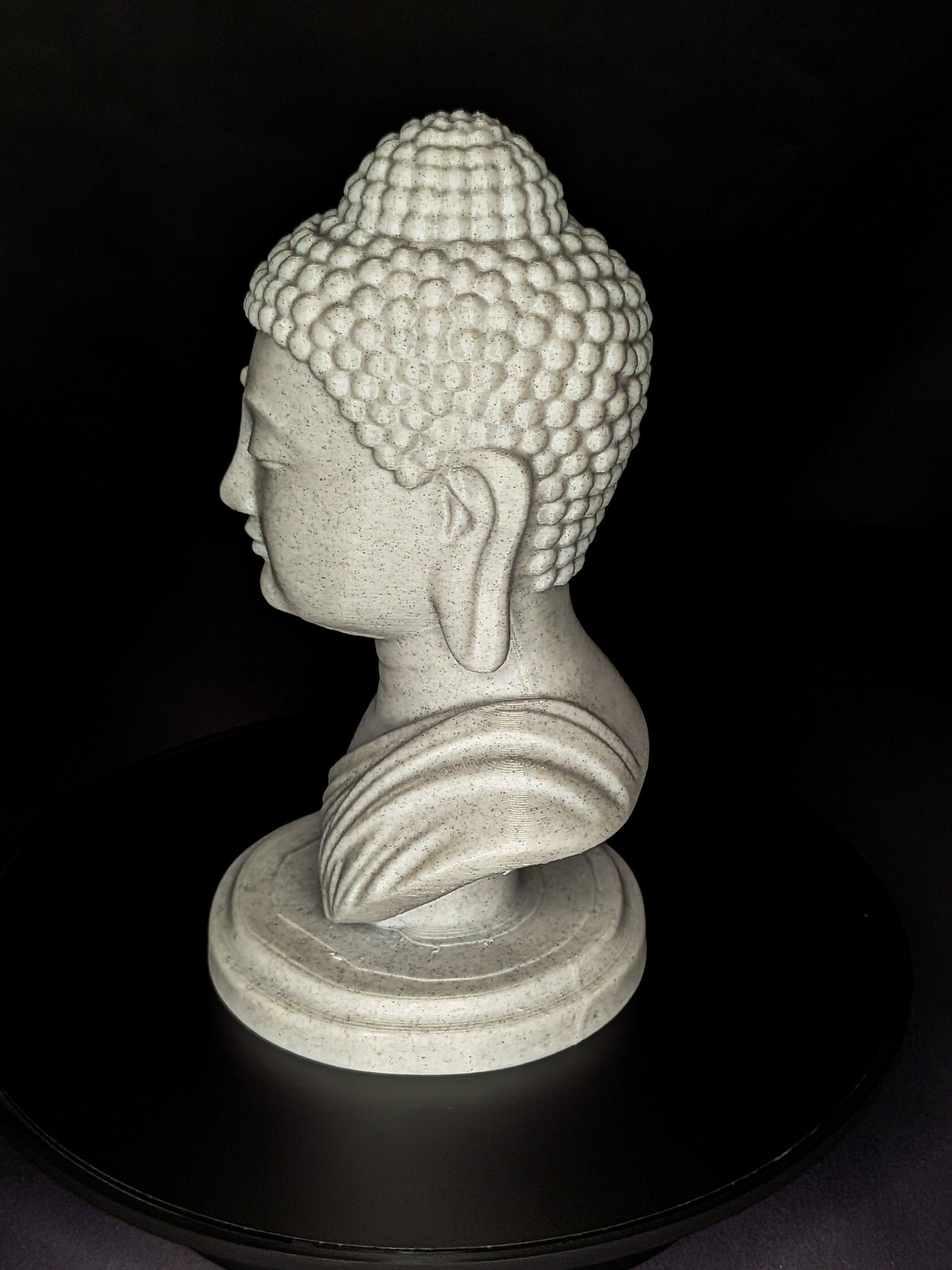 Buddha Head Statue - Marble Style Zen Meditation Sculpture