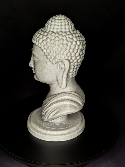Buddha Head Statue - Marble Style Zen Meditation Sculpture