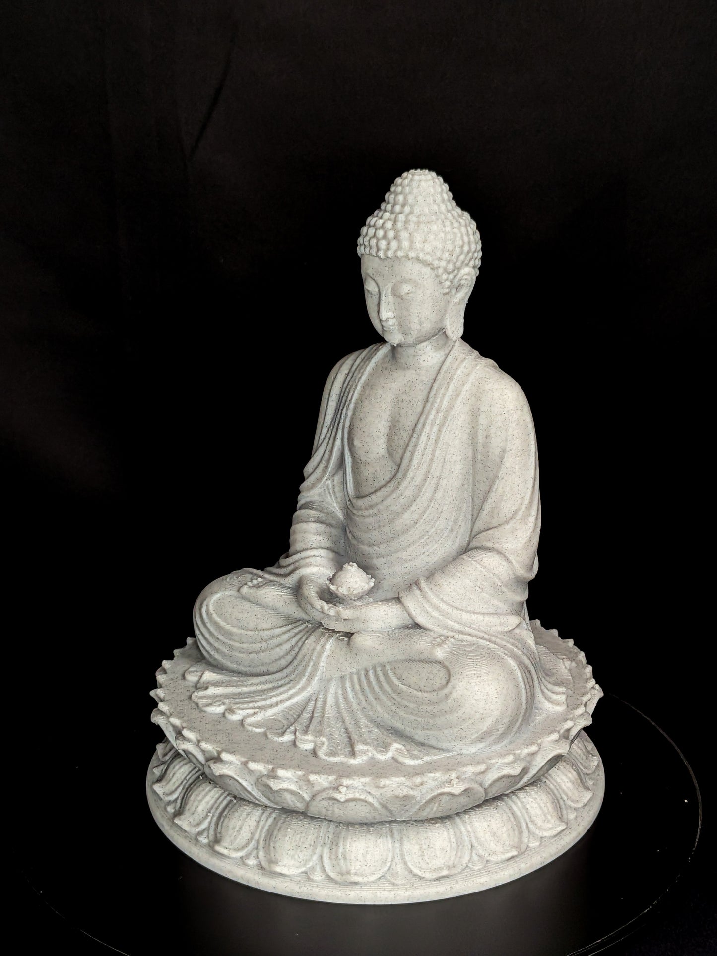 Meditating Buddha Statue - Marble Style Zen Buddha Sculpture