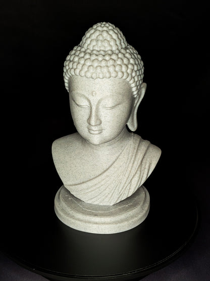 Buddha Head Statue - Marble Style Zen Meditation Sculpture