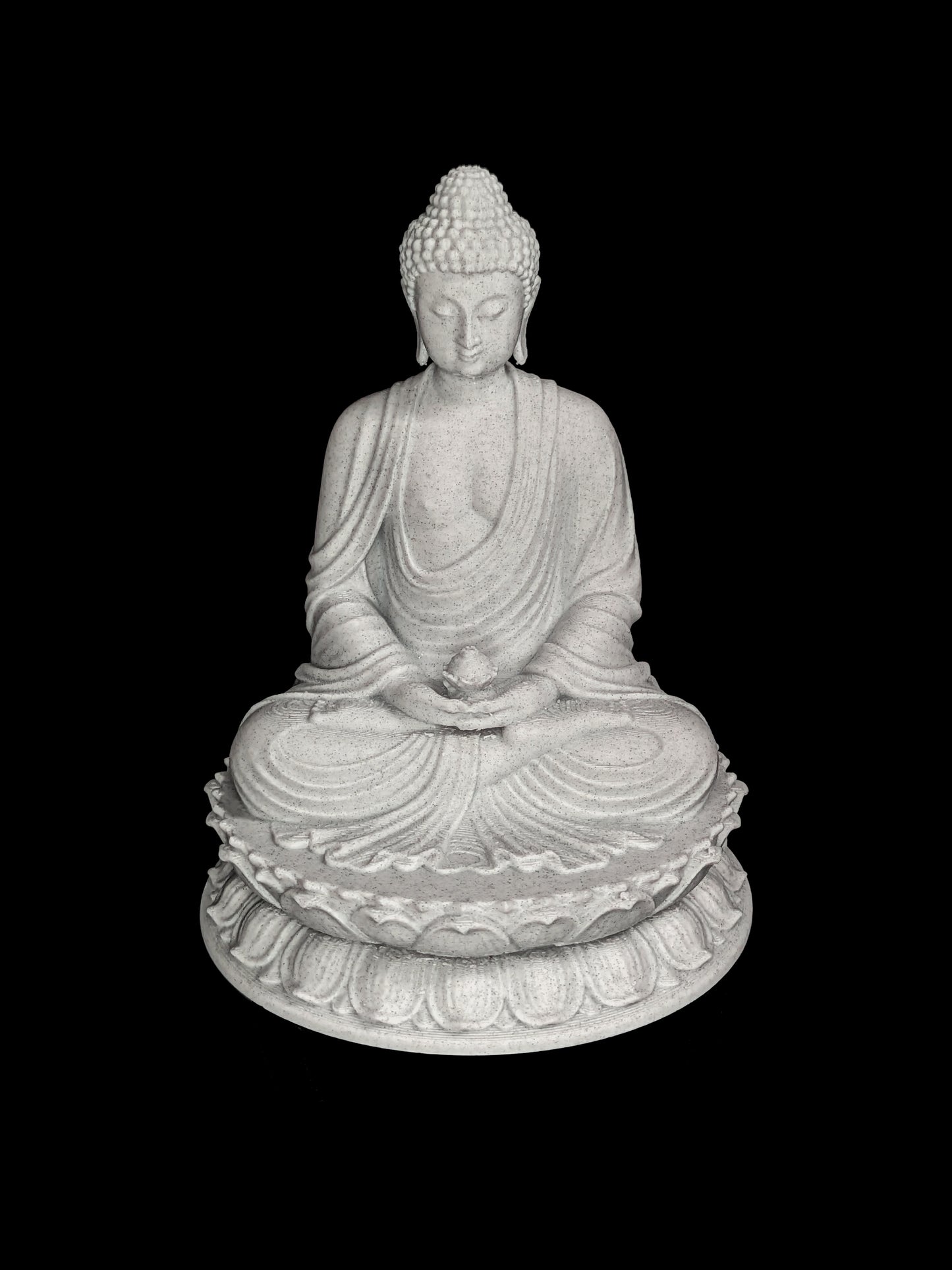 Meditating Buddha Statue - Marble Style Zen Buddha Sculpture
