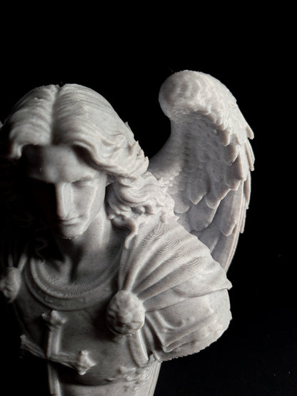 Archangel Michael Bust - Marble Finish Angel Sculpture
