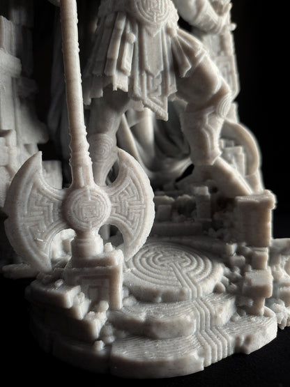 Minotaur Statue - Marble Style Greek Mythology Warrior Sculpture