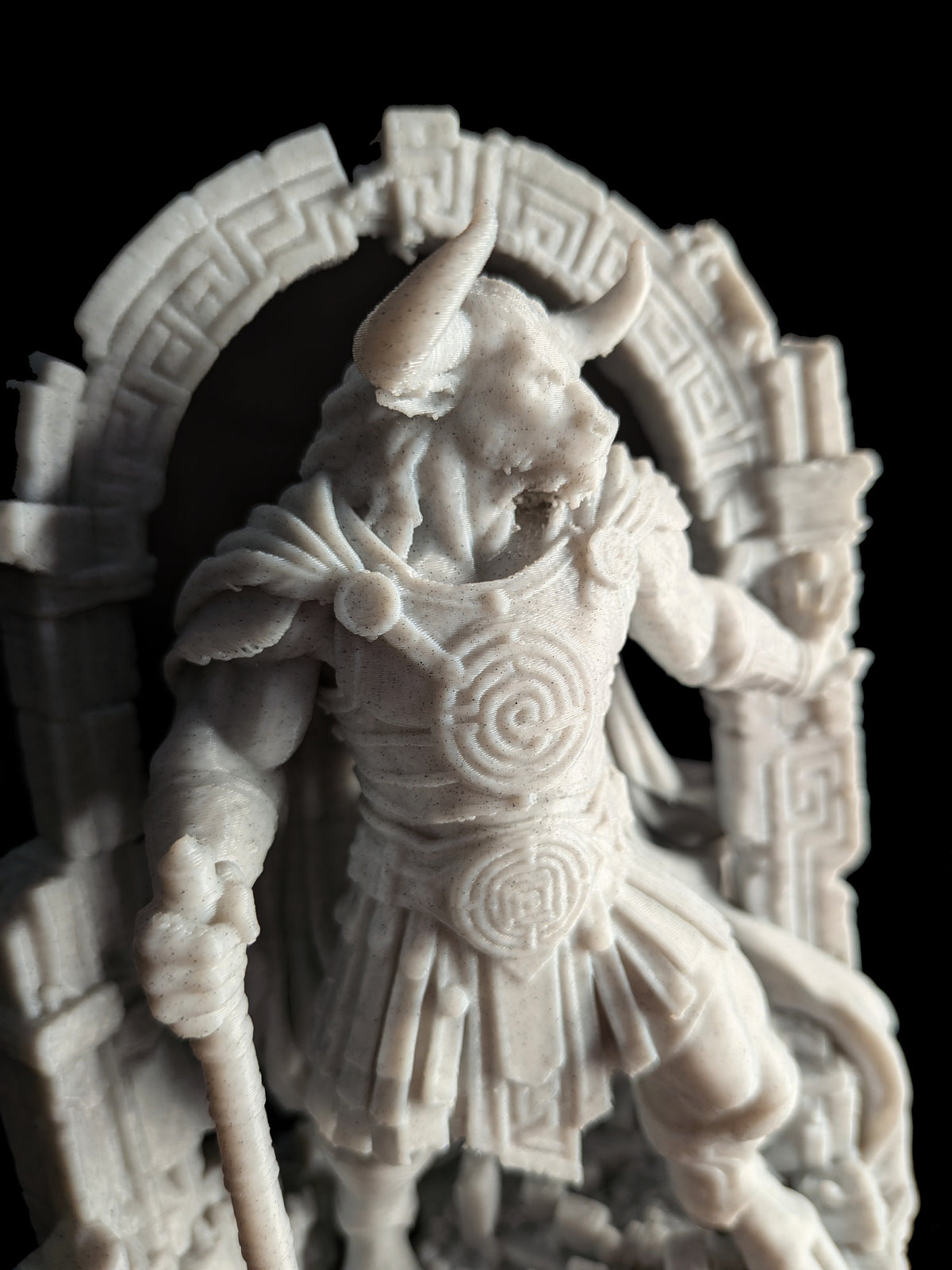 Minotaur Statue - Marble Style Greek Mythology Warrior Sculpture