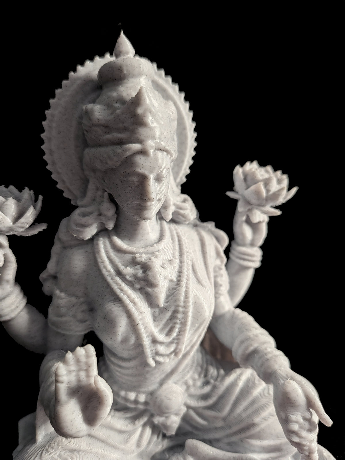 Lakshmi Statue - Marble Style Hindu Goddess Sculpture