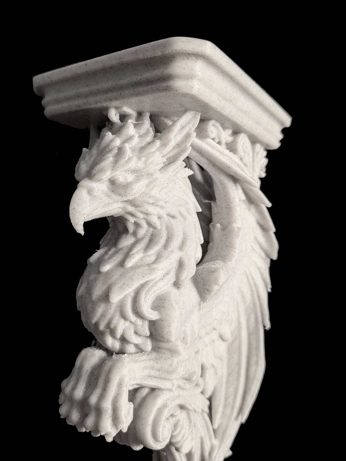 Griffin Corbel Wall Shelf Bracket - Mythical Marble Creature Decor