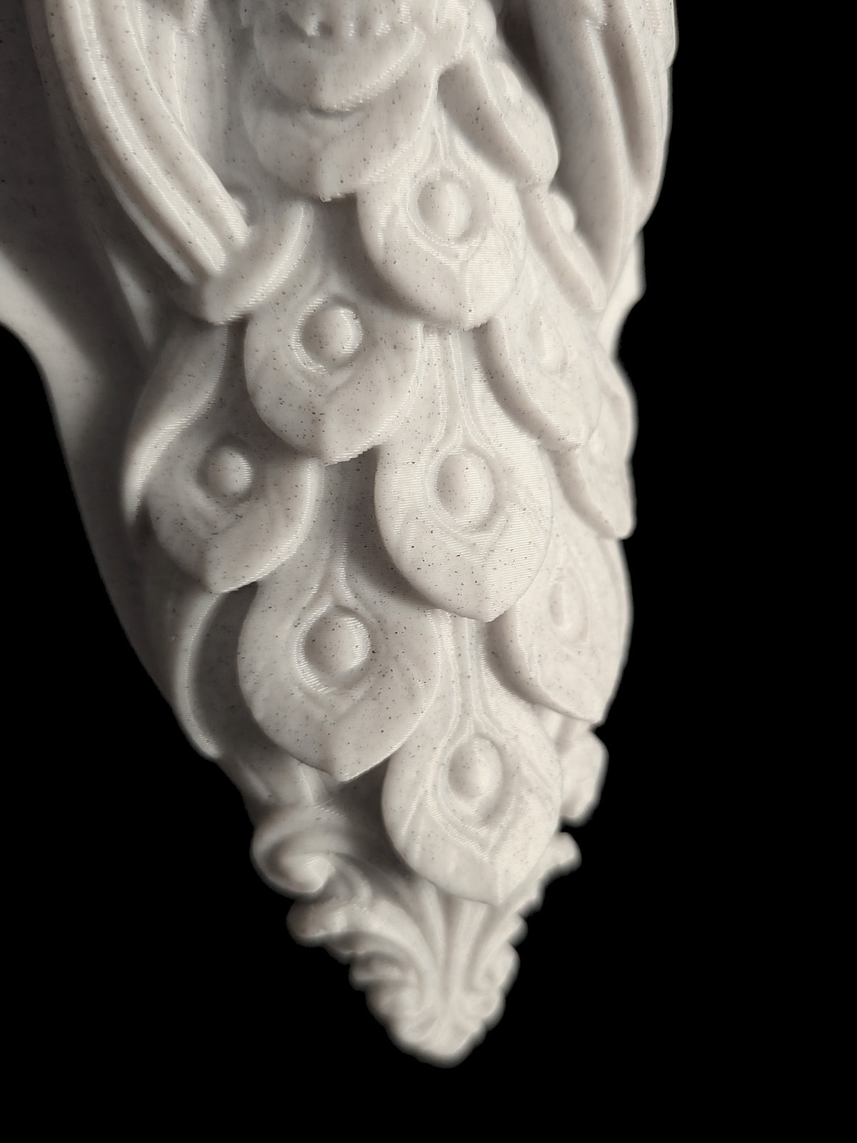 Peacock Corbel Wall Shelf Bracket - Marble Style Bird Wall Decor