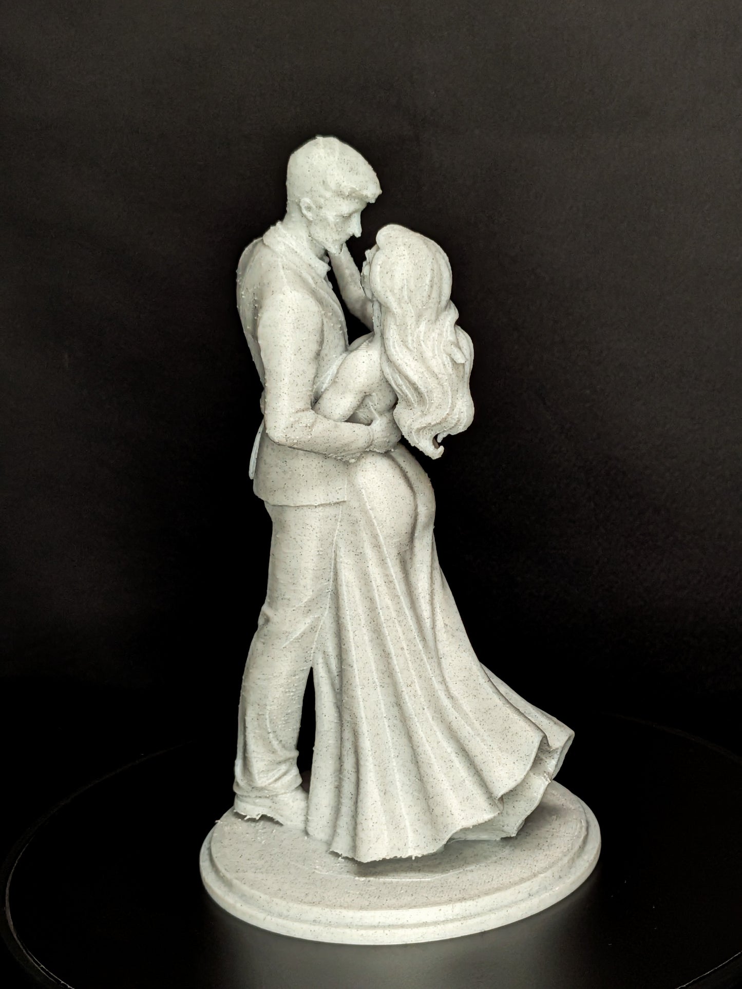 Dancing Couple Sculpture - Marble Finish Romantic Statue